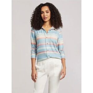 Faherty Women's Legend Sweater Shirt Sierra Paradise Southwest Button Down L